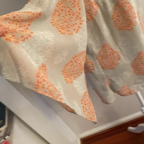 Belle by Kim Gravel Floral Blouse in Orange and Cream - Picture 4 of 10